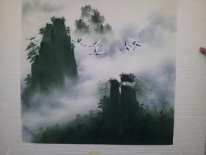 Chinese Painting on handmade paper.