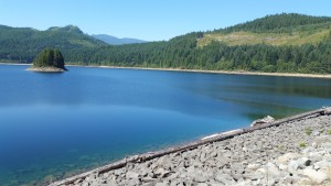 Water Reservoir near Campbell River on Vancouver Island.