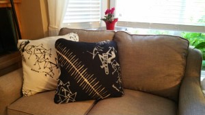 Wrap your pillows with the scarves you bought on holidays; you can enjoy the memories again!